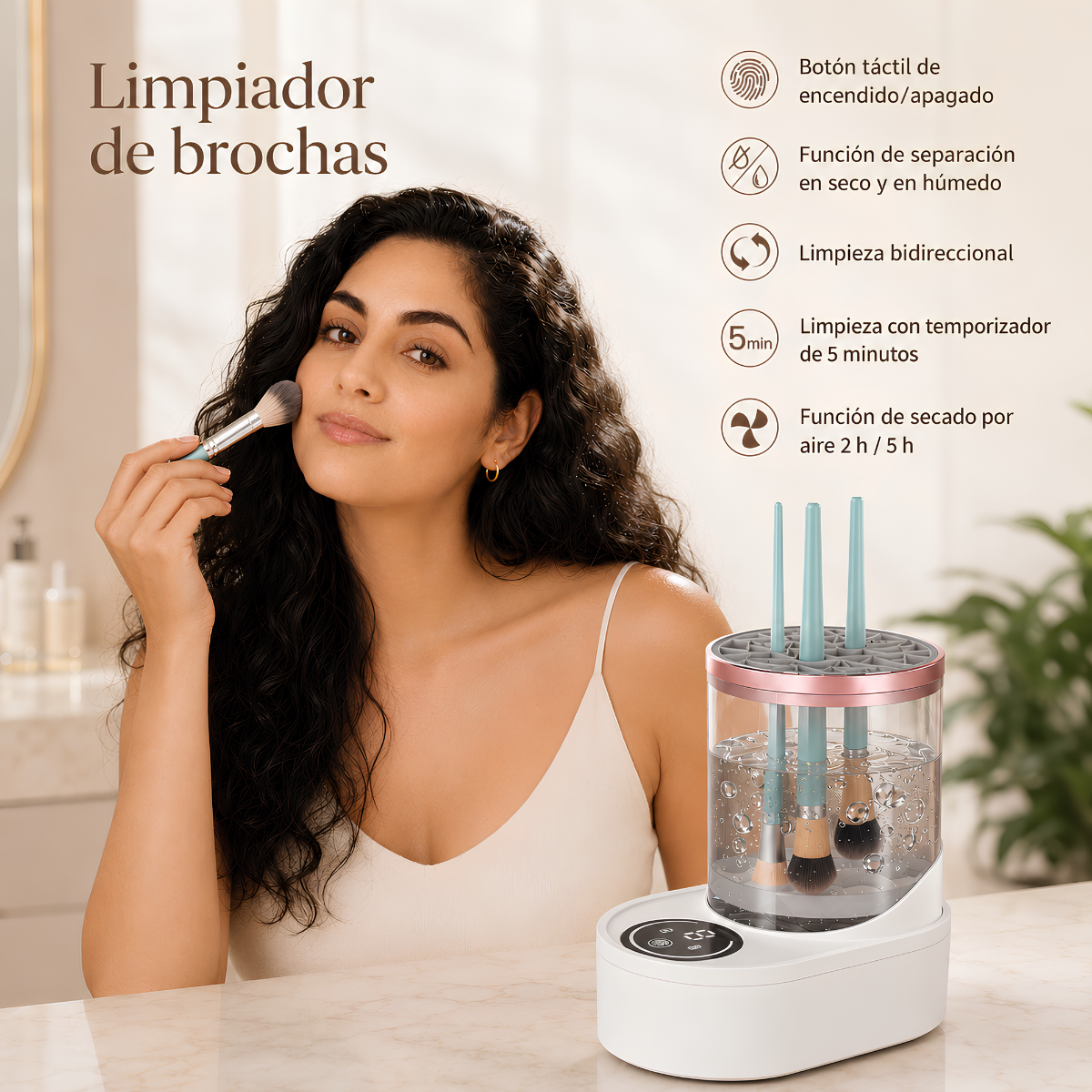 Limpiador eléctrico de brochas recargable HZ‑008